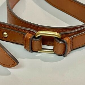 49 In Leather Shoulder Bag NWOT Adjustable Tabs Replacement Strap Handle Brown